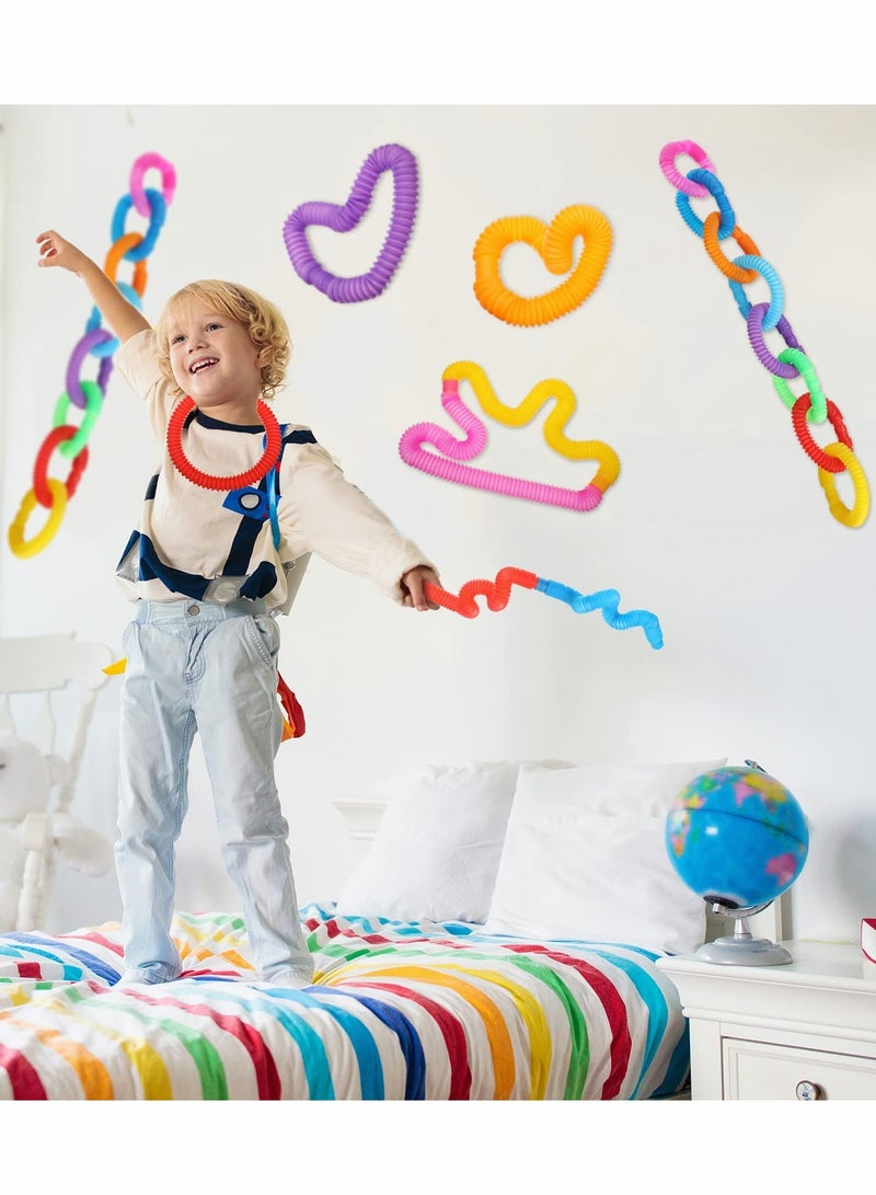 Excefore 6-Piece Sensory Educational Toy Colorful Heavy-Duty Popular Tube - Image 2