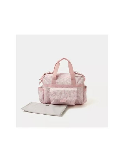 Printed Diaper Bag with Zip Closure and Adjustable Strap