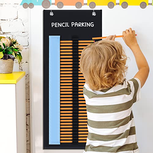 ALSLEA 2-Pack Pencil Parking for Classroom, Pencil Holder for Desk Organizer Roll up Pencil Case with 72 Slots, Portable Pencil Dispenser for Classroom 2025 Back to School Teacher Essential - Image 4
