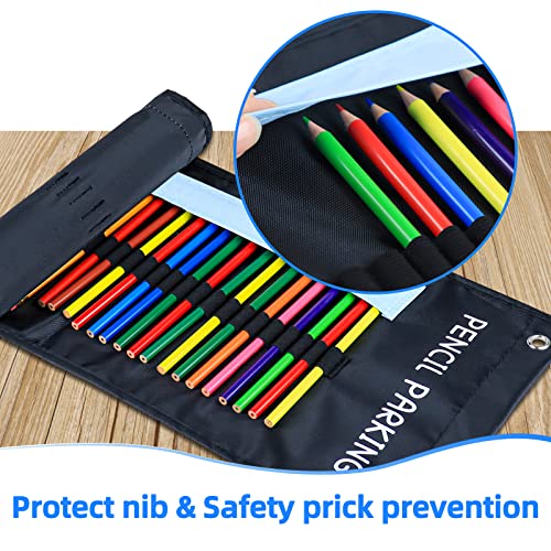 ALSLEA 2-Pack Pencil Parking for Classroom, Pencil Holder for Desk Organizer Roll up Pencil Case with 72 Slots, Portable Pencil Dispenser for Classroom 2025 Back to School Teacher Essential - Image 3