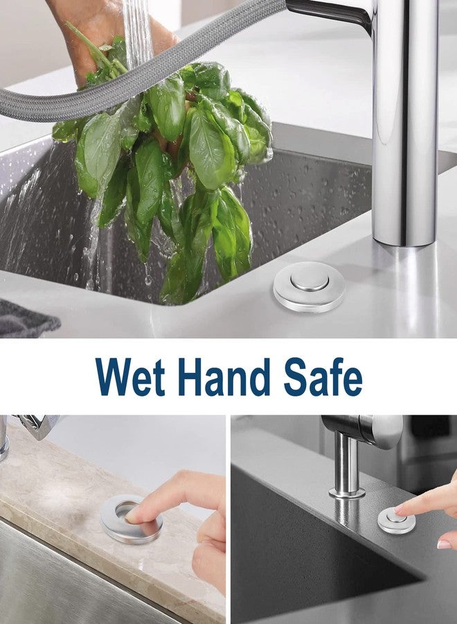 HK Garbage Disposal Air Switch Kit with Power Cord Kit, Sink Top Waste Disposer Stainless Steel On/Off Push 2.5" Button, Aluminum Alloy Power Module, Food Waste Disposals Replacement Parts - Image 3