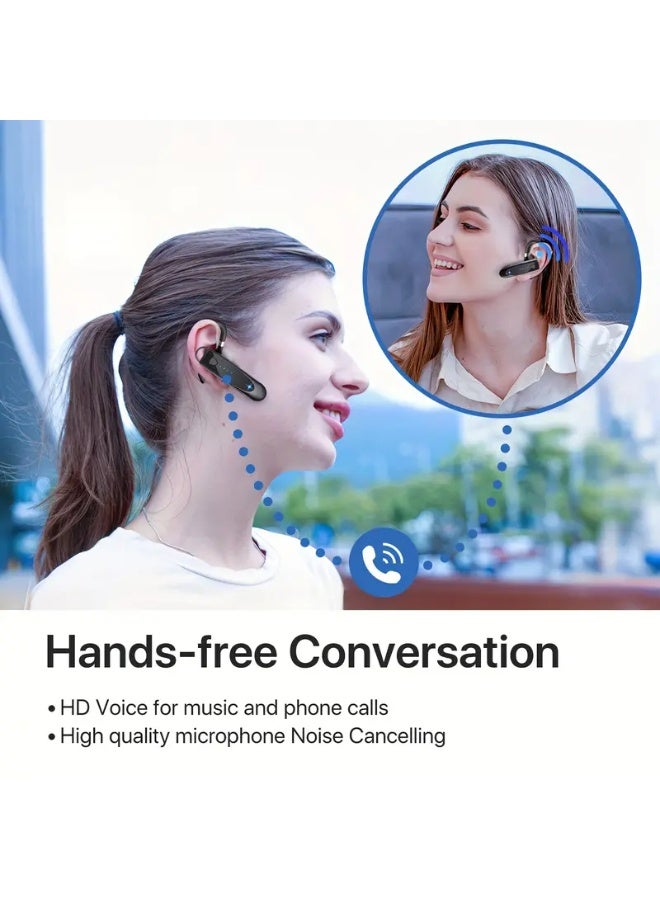 Wireless Business Headset with Microphone – Mono Earbud, 180 Hours Standby, Hands-Free Calling for Office & Driving - Image 3
