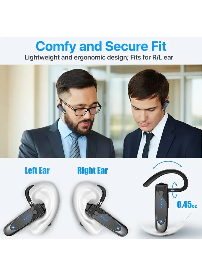 Wireless Business Headset with Microphone – Mono Earbud, 180 Hours Standby, Hands-Free Calling for Office & Driving - Image 2