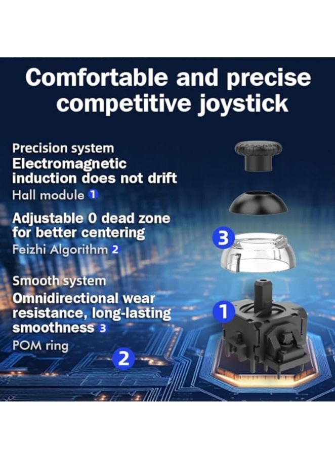 عام وحدة تحكم سويتش لأجهزة ويندوز/سويتش/آي أو إس/أندرويد/ستيم، وحدة تحكم برو لاسلكية مزودة بمحرك اهتزاز مزدوج، وضع توربو، ماكرو، إضاءة RGB، وضع اتصال مزدوج (سلكي/بلوتوث) (باللون الأبيض) - Image 5