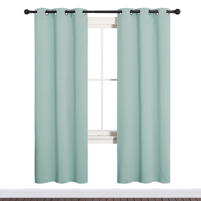 NICETOWN Bedroom Curtain Panels Blackout Draperies, Thermal Insulated Solid Grommet Blackout Curtains/Drapes (One Pair, 34 by 72-inch) - Image 2