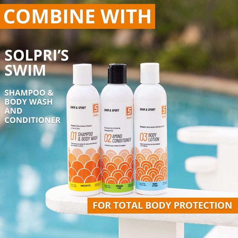 سولبري Pre and After Swim Lotion with Vitamin C 8 Fl Oz - Pre Swim Chlorine Skin Protection, Pre Swim Lotion for Chlorine (8 Fluid Ounce, Warm Citrus) - Image 5