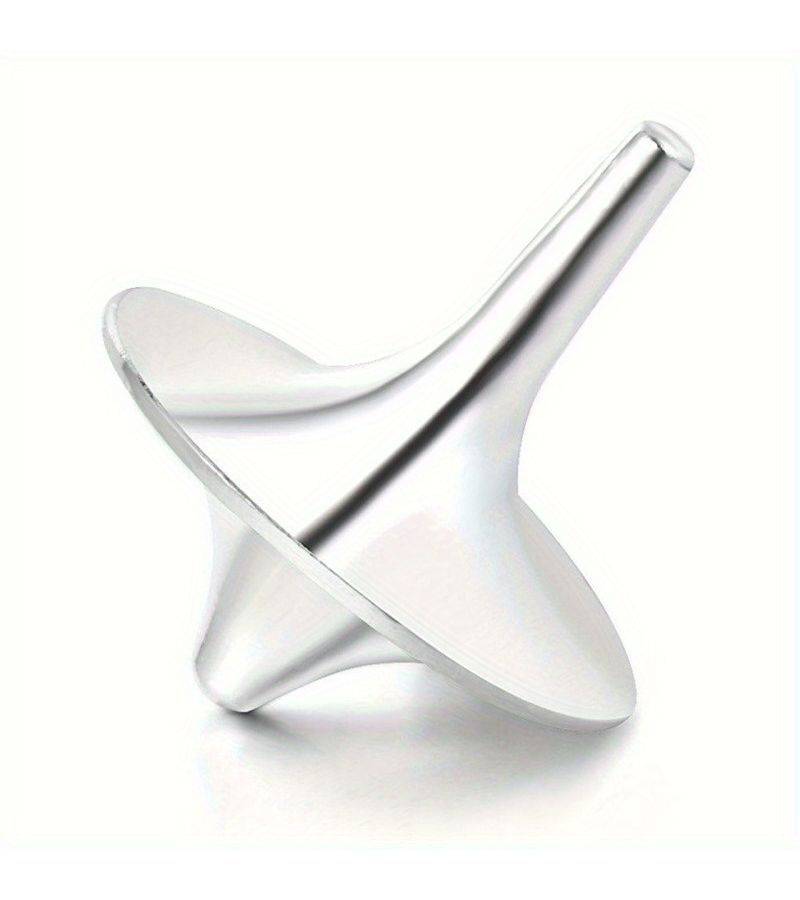 Silvery Stainless Steel Gyroscope Hand Spinner For Stress Relief Entertainment Sports Fans - Image 3