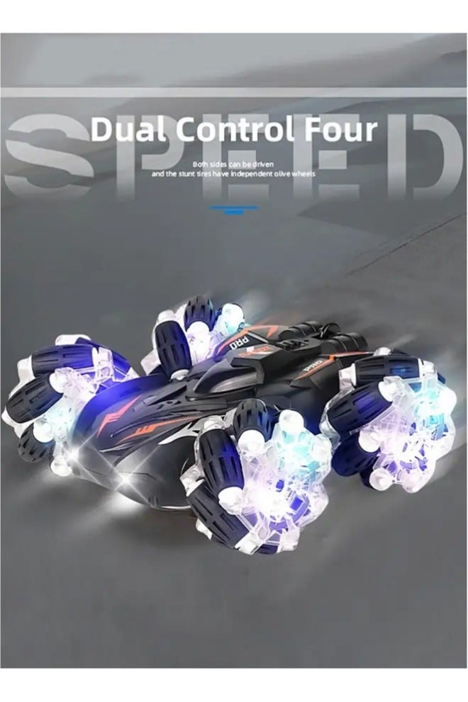 Snooe RC Stunt Car, 2.4GHz 4WD Remote Control Toy Cars, Double Sided Rotating Off Road Vehicle 360° Flips with Lights Music, RC Stunt Car Toys 2.4Ghz & Controlled Remote Control Twist Cars - Image 1