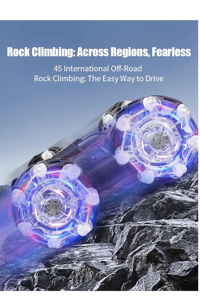 Snooe RC Stunt Car, 2.4GHz 4WD Remote Control Toy Cars, Double Sided Rotating Off Road Vehicle 360° Flips with Lights Music, RC Stunt Car Toys 2.4Ghz & Controlled Remote Control Twist Cars - Image 3