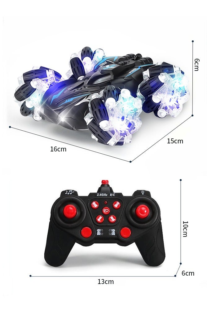 Snooe RC Stunt Car, 2.4GHz 4WD Remote Control Toy Cars, Double Sided Rotating Off Road Vehicle 360° Flips with Lights Music, RC Stunt Car Toys 2.4Ghz & Controlled Remote Control Twist Cars - Image 5