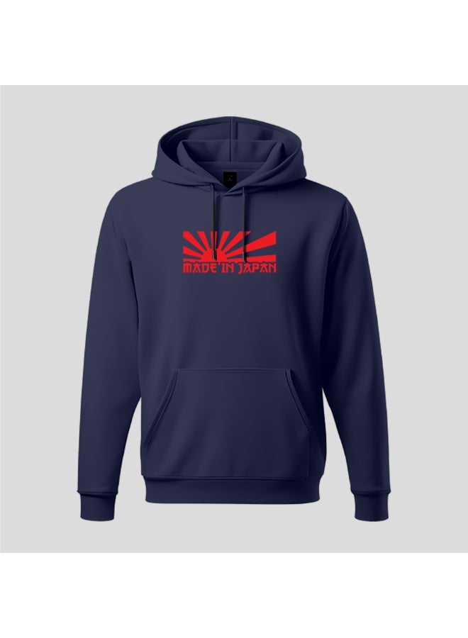 DXBSTAMPS “Made in Japan” Hoodie – Navy Blue – Tokyo Streetwear Design – Manga Car Graphic – Unisex Pullover – Japanese-Inspired Hoodie - Image 2