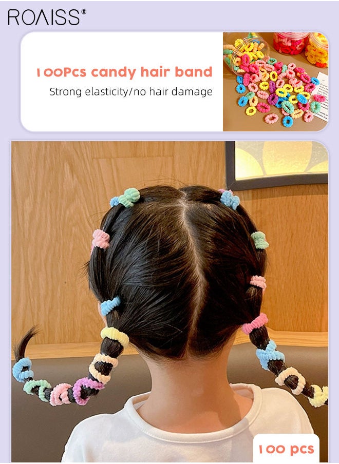 roaiss 220Pcs Toddler Girls Hair Decoration, Handbag Flower Scrunchies and Candy-colored Sweet Hair Tie and Colorful Star Hairpins, Fashion Headwear Styling Tools Hair Accessories Set  - Image 3