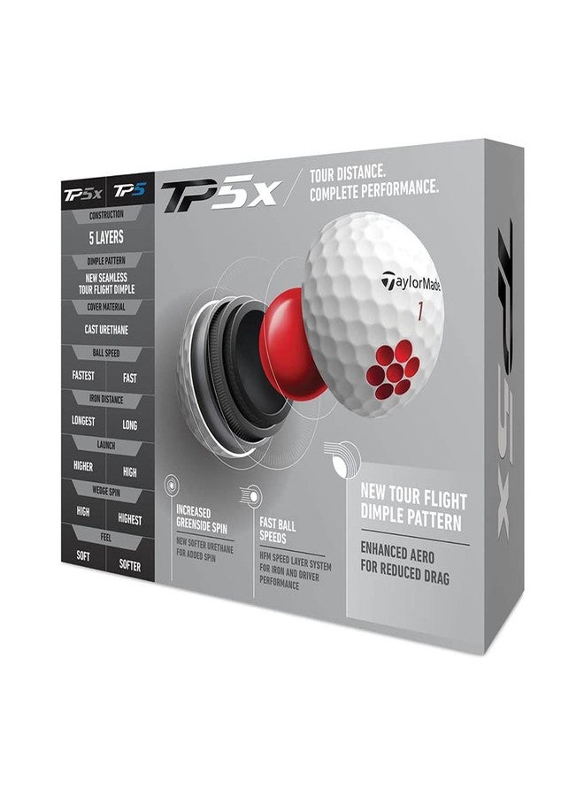 Taylormade 2021 Tp5X 2.0 Golf Balls White - Image 3