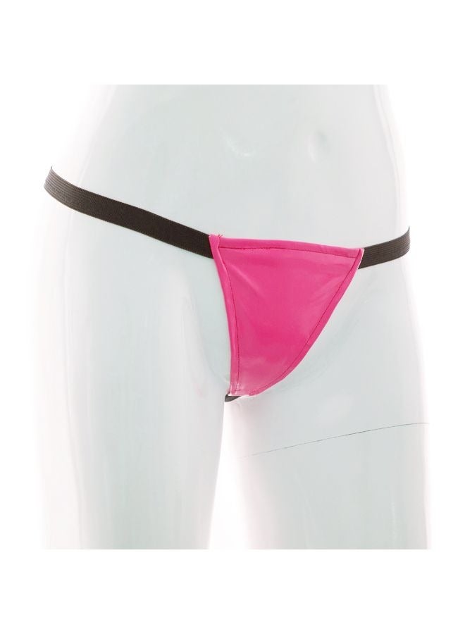 المرأة جلد مطاطا حزام T سروال ثونغ