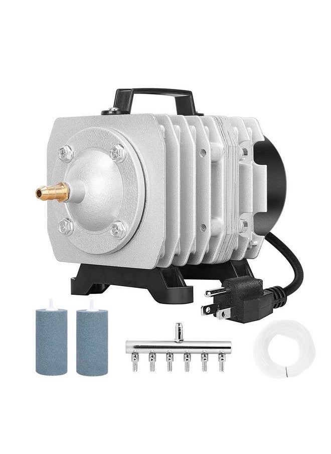 VIVOHOME - VIVOHOME 32W 950 GPH 60L/min 6 Outlets Commercial Air Pump with 2 PCS 4 x 2 Inch Airstones and 25-ft Air Tubing Combo, 3 Sets - Image 1