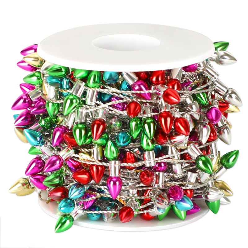 Jansun 328Feet Dollhouse Fake Lights String Miniatures Dollhouse Christmas Lights String Decorations for Doll House Miniature Furniture Crafts Accessories Christmas Holiday Wedding Party Decor - Image 3
