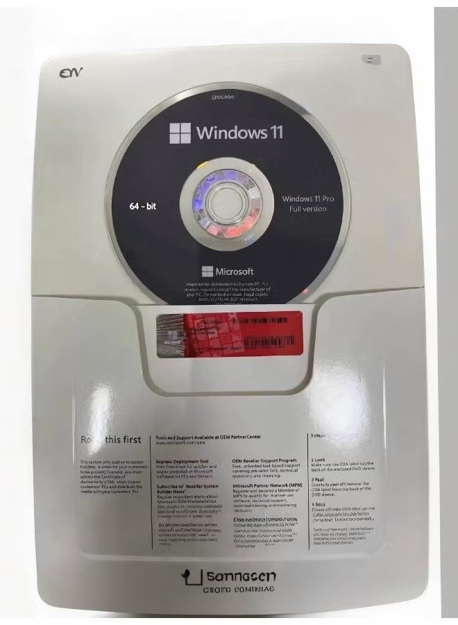 Windows One complete 64-bit OEI DVD of Microsoft Windows 11 Pro (including the original activation key) - Image 1