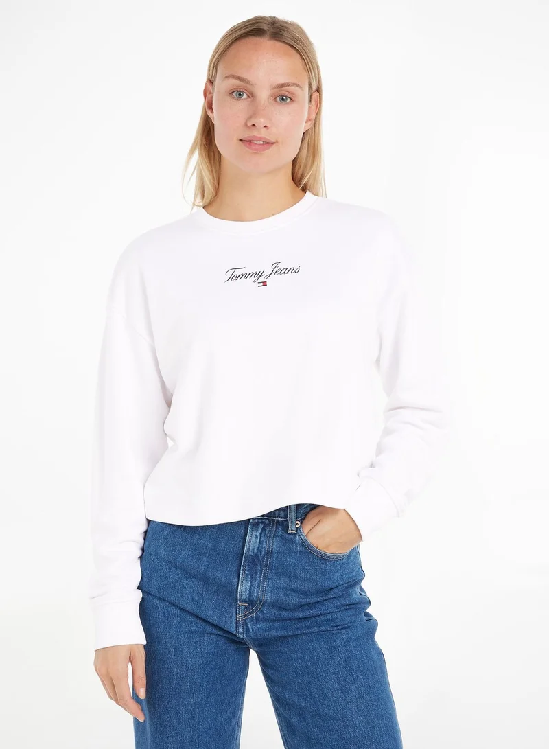 TOMMY JEANS Crew Neck Logo Sweatshirt
