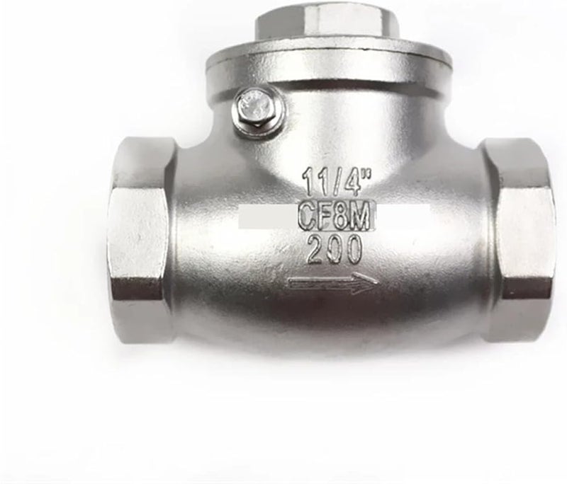 1 5 بوصة BSP فم سلك أفقي صمام عدم رجوع 304 فولاذ مقاوم للصدأ صمام فحص تأرجح - Image 4