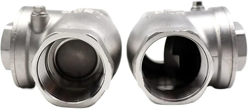 1 5 بوصة BSP فم سلك أفقي صمام عدم رجوع 304 فولاذ مقاوم للصدأ صمام فحص تأرجح - Image 3