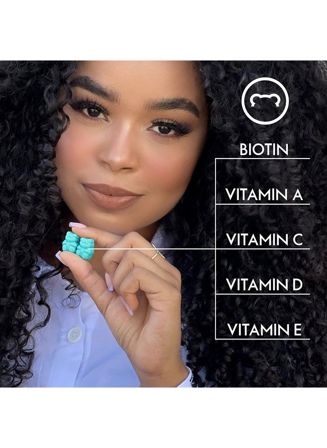 SugarbearPRO Hair Vitamin Gummies for Normal Hair And Nails Growth with Vegan Vitamin C, B12, Biotin, Zinc, Iodine, Folate, Coconut Oil for Women And Men - 2 Month Supply  - Image 2