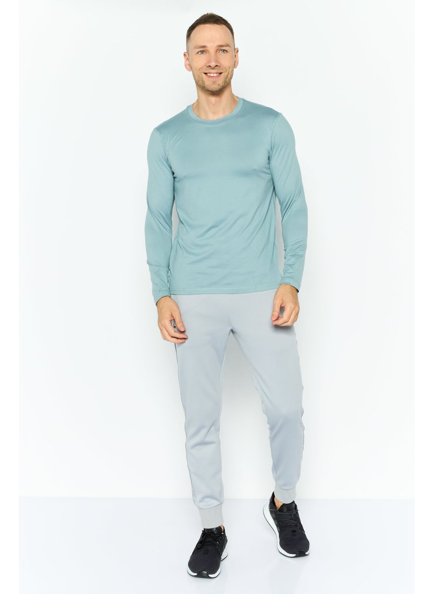 90 Degree By Reflex Men Sportswear Fit Long Sleeve Outdoor Shirt, Sage Green  - Image 2