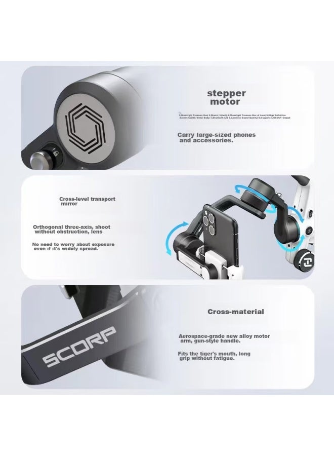 Feiyutech Minip Smartphone Gimbal, Professional Three-Axis Stabilization, Integrated Grip, Handheld Stabilizer, Smartphone Stabilizer, Black Set - Image 1