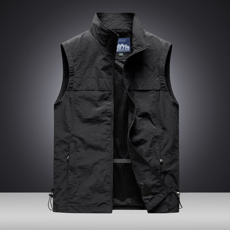Vest Work Clothing Volunteers High-End Vest Multi-Pocket Wear-Resistant Vest Promotional Campaign Printing Logo - Image 1