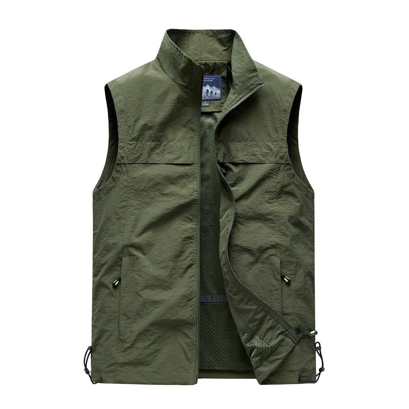 Vest Work Clothing Volunteers High-End Vest Multi-Pocket Wear-Resistant Vest Promotional Campaign Printing Logo - Image 2