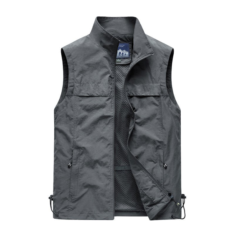 Vest Work Clothing Volunteers High-End Vest Multi-Pocket Wear-Resistant Vest Promotional Campaign Printing Logo - Image 3