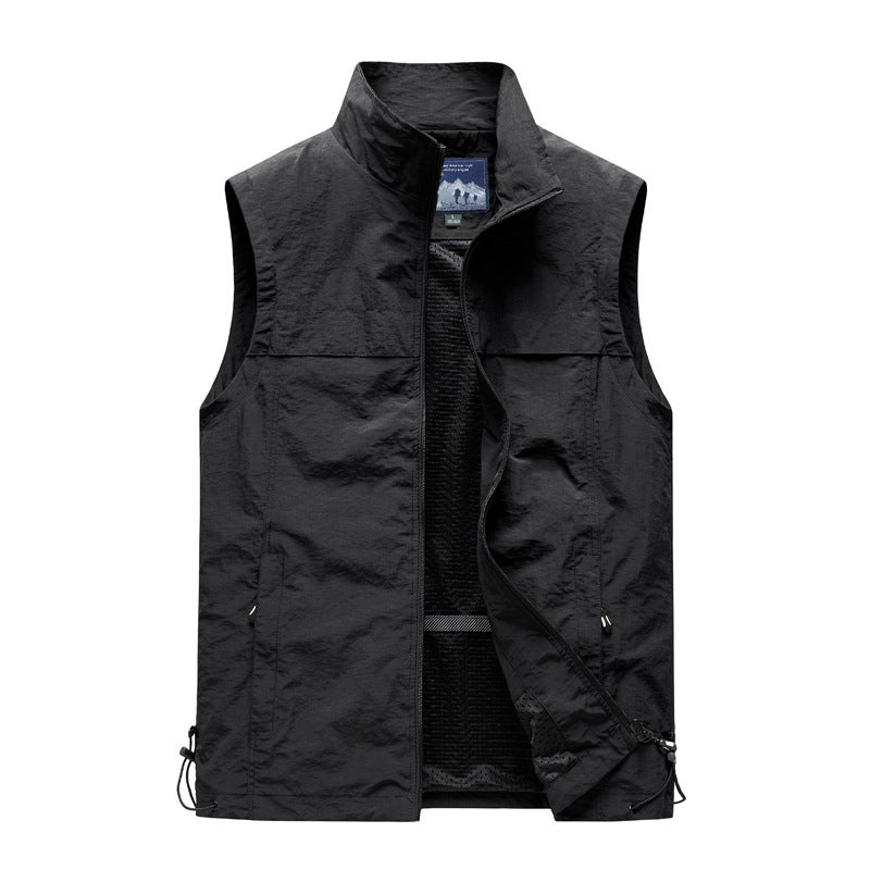 Vest Work Clothing Volunteers High-End Vest Multi-Pocket Wear-Resistant Vest Promotional Campaign Printing Logo - Image 5