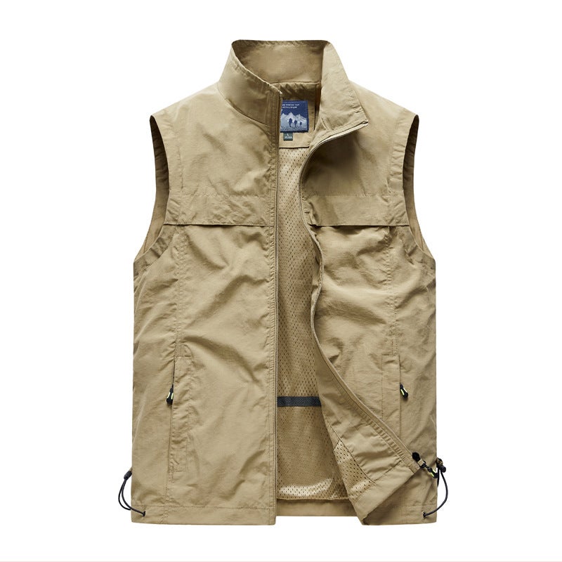 Vest Work Clothing Volunteers High-End Vest Multi-Pocket Wear-Resistant Vest Promotional Campaign Printing Logo - Image 4