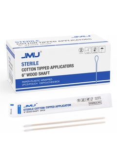 JMU 6 Inch Sterile Cotton Tipped Applicators, 200 Count Long Cotton ...