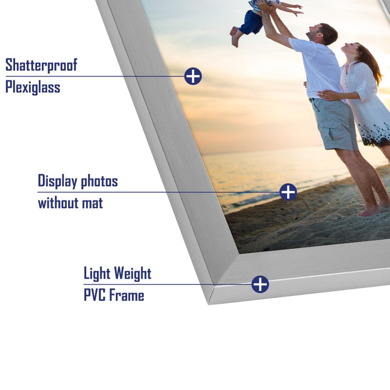Hoikwo 18 Packs 4x6 Silver Multi Picture Frames Set for Family Photos  Artwork  Light Weight Bulk 4 by 6 Frames Pack for Wall Hanging and Table  Stylish Picture Frames - Image 3