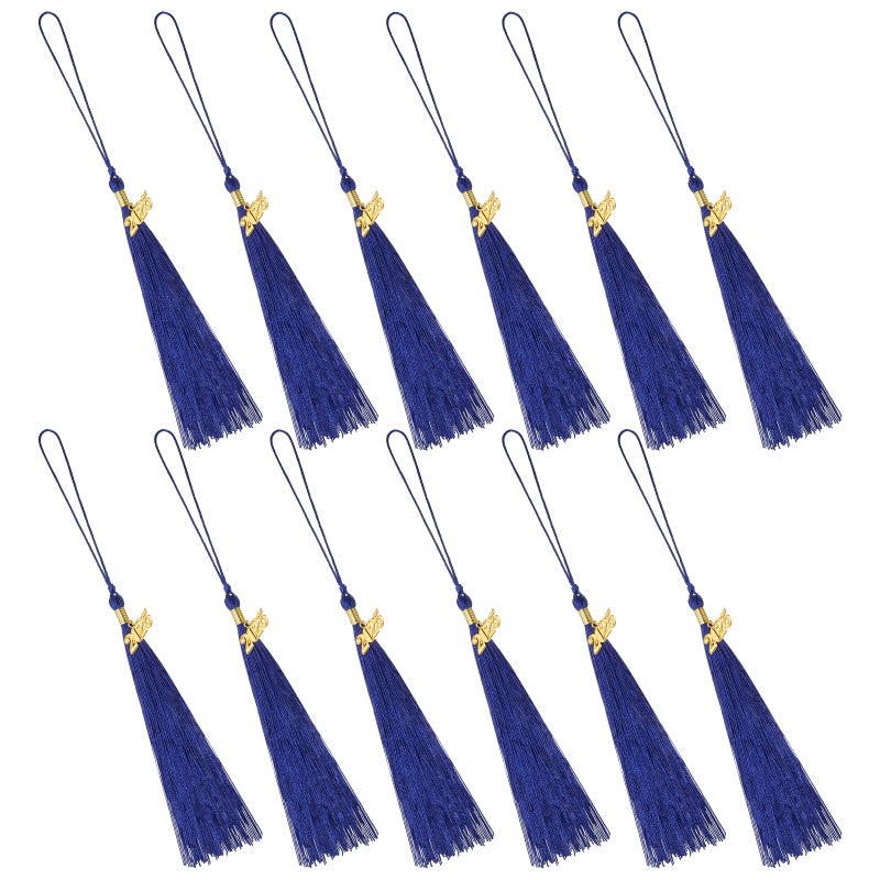 12pcs Graduation Cap Tassels Decorative Diy Academic Tassels Graduation Cap Accessories Grad Ceremony With 2025 Year Charm - Image 1