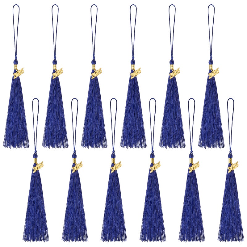 12pcs Graduation Cap Tassels Decorative Diy Academic Tassels Graduation Cap Accessories Grad Ceremony With 2025 Year Charm - Image 5