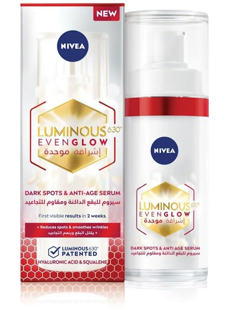 Nivea Luminous 630 Dark Spots and Anti-Age Serum, 30 ml
