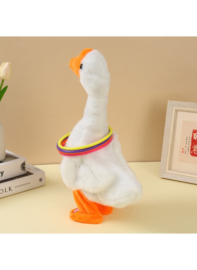 Electric Big White Goose Plush Toy Boys And Girls Multifunctional Electric Pet Toy Stall Ring Toy Wholesale-Color:Walking Goose-Specifications:No Movement  - Image 4