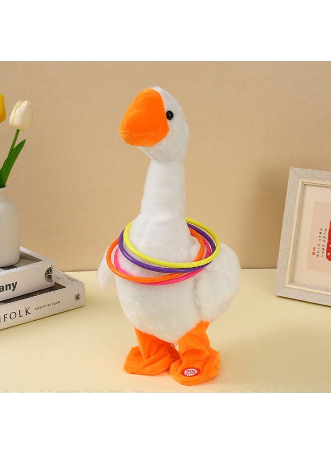 Electric Big White Goose Plush Toy Boys And Girls Multifunctional Electric Pet Toy Stall Ring Toy Wholesale-Color:Walking Goose-Specifications:No Movement  - Image 3