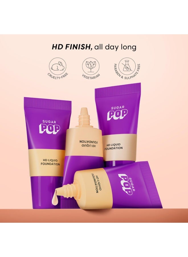 SUGAR POP HD Liquid Foundation Tube with SPF 30 | Lasts upto 16hrs | Full Coverage | Water-Resistant | Matte Finish | 18ml - 03 Cashew - Image 3