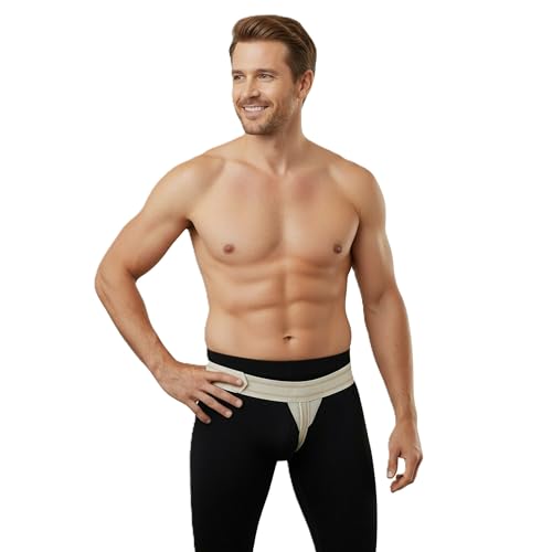 ORTONYX Inguinal Groin Hernia Truss Support Belt Guard Brace- Left Side Beige - Image 1