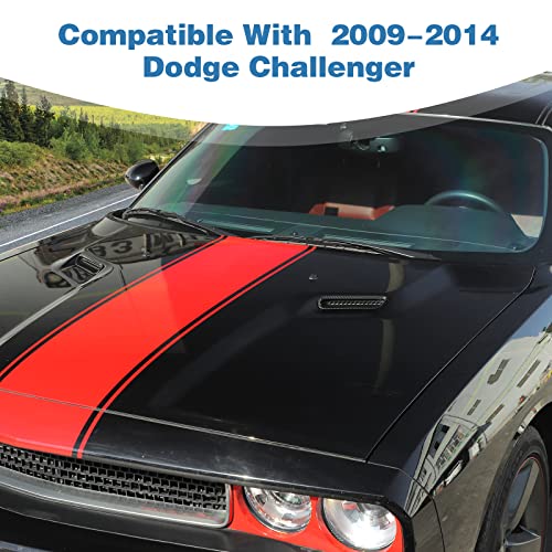 PDKLIN for Challenger Hood Scoop Vent Cover Trim Bezel Carbon Fiber for Dodge Challenger 2009 2010 2011 2012 2013 2014 Black Carbon Fiber Exterior Accessories 2pcs - Image 3