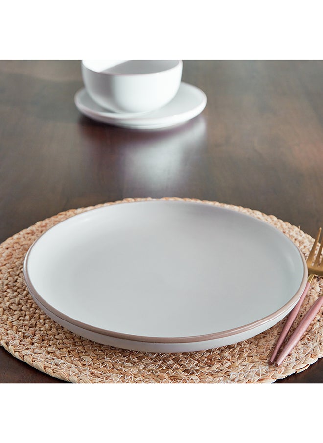 Home Box Olivia Ceramic Dinner Plate 27x1.5x27 cm  - Image 1