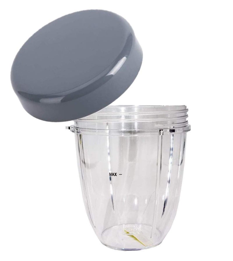 Utiz 18oz500ml Small Cup with Flat Lid Cap for Nutribullet 600W 900W Blender Juicer 18oz