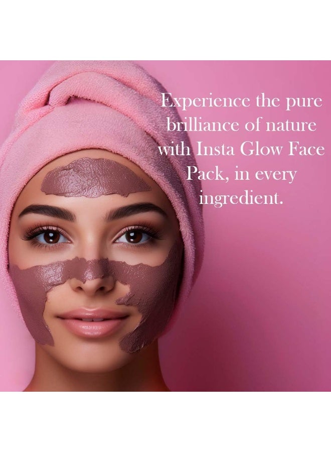 minature Insta Glow Face Pack by mi Nature | 100g (3.5 oz) | Facial Mask with Neem, Hibiscus, Rose Petal and Aloe Vera Gel Powder | Radiant Skin | Herbal | 100% Natural  - Image 5