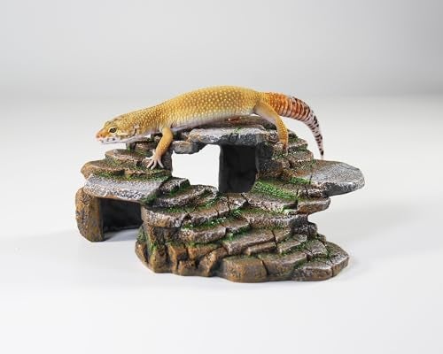 Penn Plax PENN-PLAX Reptology Shale Scape Step Ledge & Cave Hideout – Basking Area - Decorative Resin for Aquariums & Terrariums – Great for Reptiles, Amphibians, and Fish – Medium - Image 3