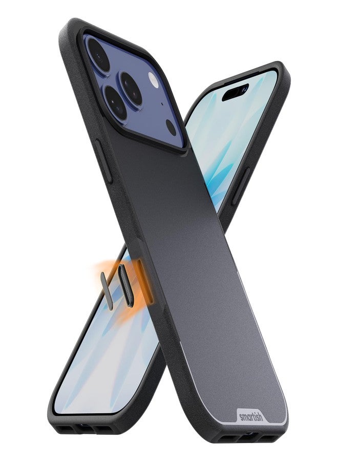 Smartish® iPhone 17 Pro MagSafe Case - Gripmunk w/Camera Control Protection, Magnetic Slim Case [Lightweight + Protective] Thin Grip w/Microfiber Lining for iPhone 17 Pro - Black Tie Affair - Image 1
