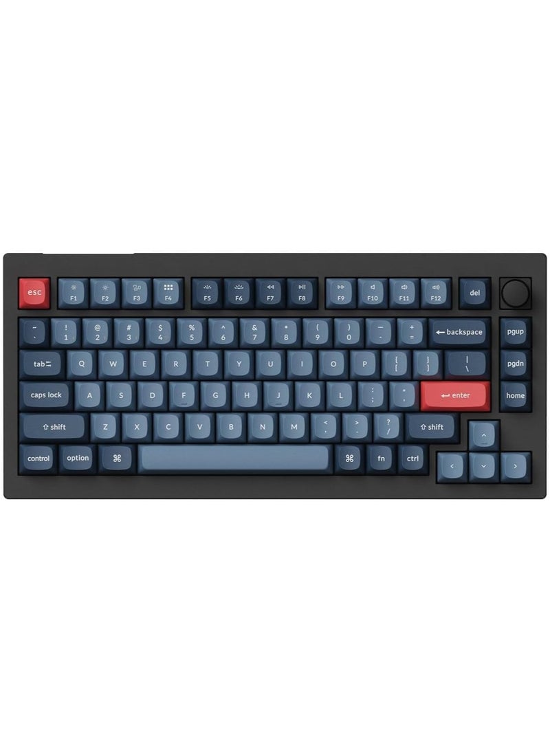 Keychron V1 Max QMK/VIA Wireless Mechanical Keyboard – 75% Compact, Tri-Mode (2.4GHz/BT 5.1/Wired), Gasket-Mount, Hot-Swappable Gateron Jupiter, Arabic-English OSA PBT, 4000mAh - Image 2