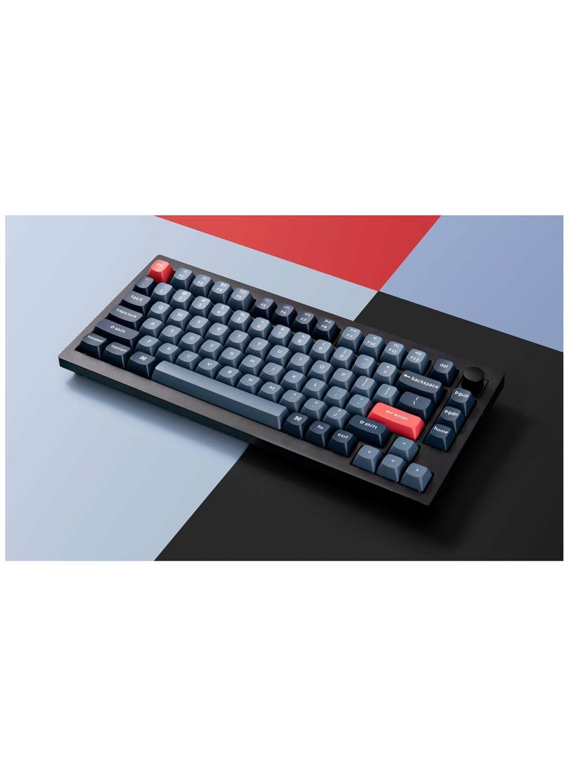 Keychron V1 Max QMK/VIA Wireless Mechanical Keyboard – 75% Compact, Tri-Mode (2.4GHz/BT 5.1/Wired), Gasket-Mount, Hot-Swappable Gateron Jupiter, Arabic-English OSA PBT, 4000mAh - Image 3