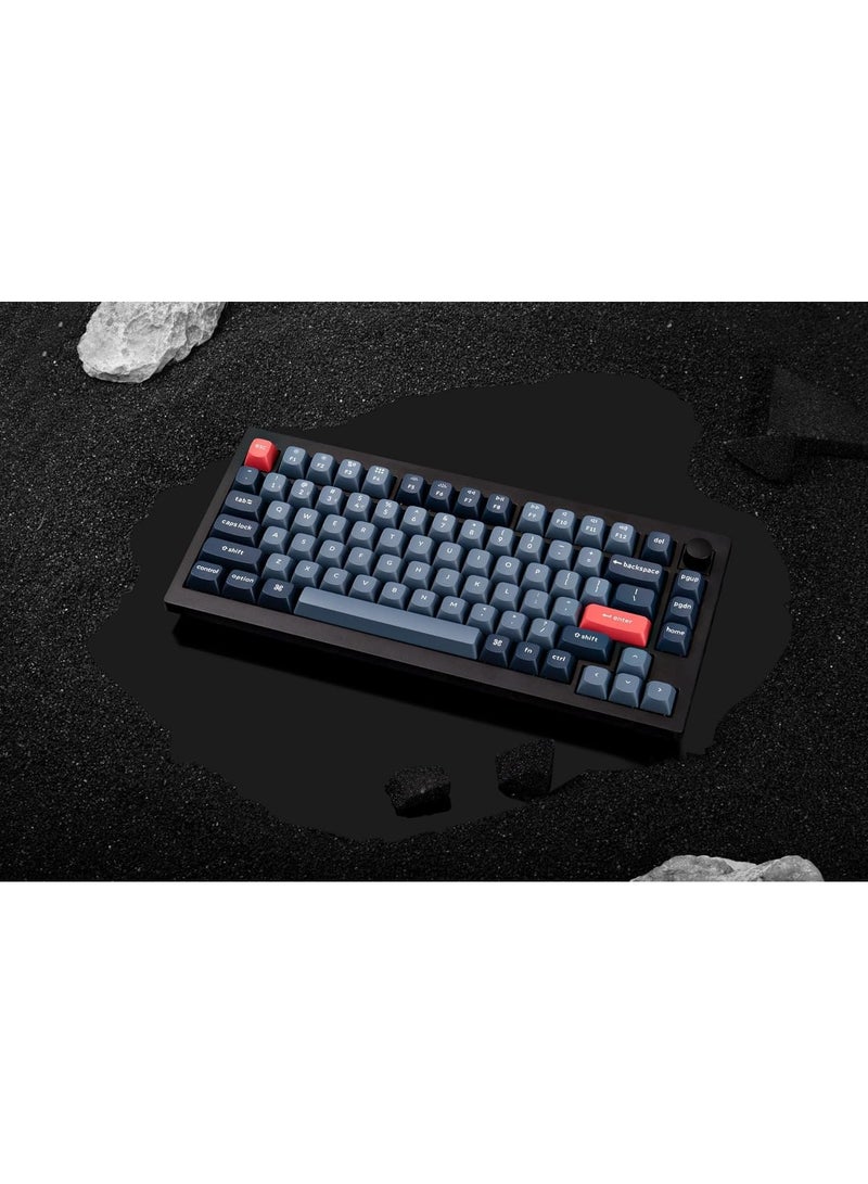 Keychron V1 Max QMK/VIA Wireless Mechanical Keyboard – 75% Compact, Tri-Mode (2.4GHz/BT 5.1/Wired), Gasket-Mount, Hot-Swappable Gateron Jupiter, Arabic-English OSA PBT, 4000mAh - Image 4